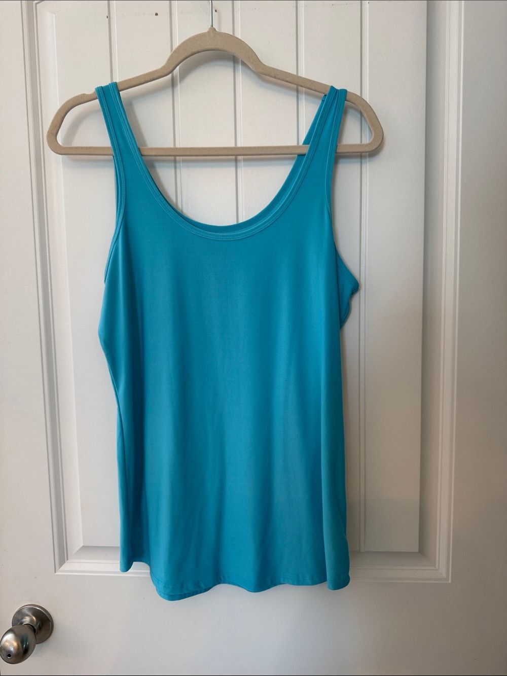 No Boundaries Bright Turquoise Scoop Tank Top
